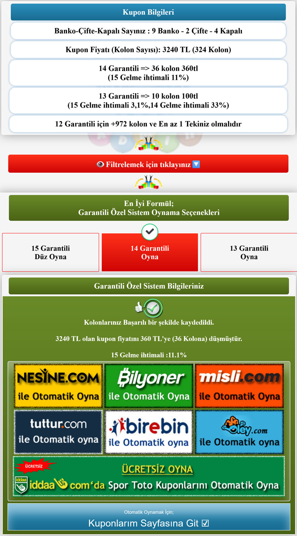 Spor Toto Hedef 15 Üye Ol